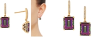 Macy's Mystic Topaz (5-3/4 ct. t.w.) & Diamond (1/20 ct. t.w.) Drop Earrings in 14k Gold